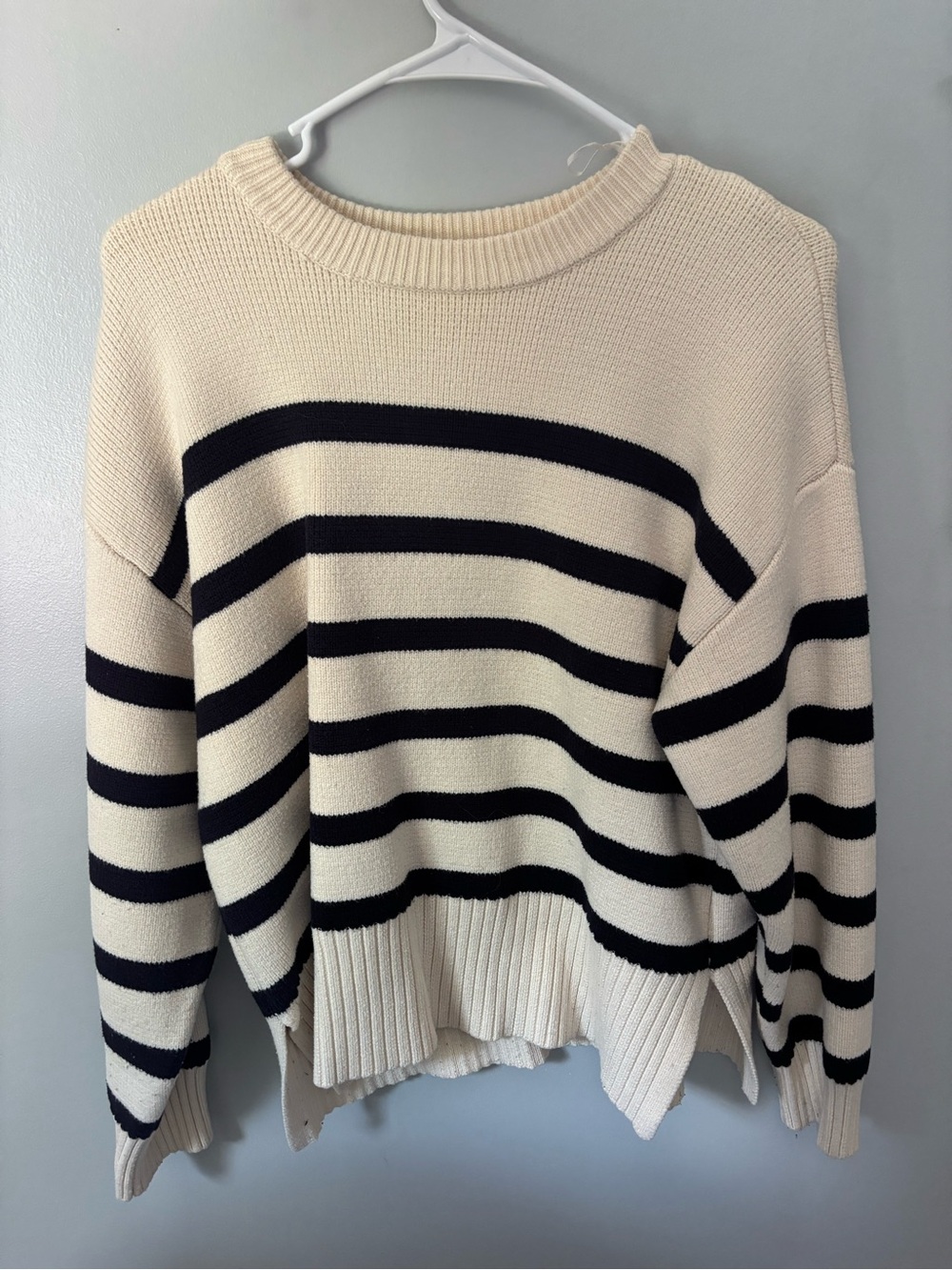 Zara Navy Striped Sweater